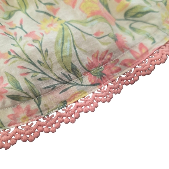 Joie Baby Girls 3T Floral Ruffle Dress with Lining & Crochet Hem - Picture 5 of 10